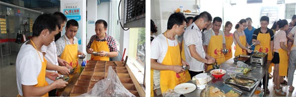 廣式燒臘調(diào)料食材調(diào)配課教學(xué)風(fēng)采