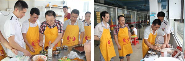 煌旗廣式燒臘培訓(xùn)學(xué)員實操