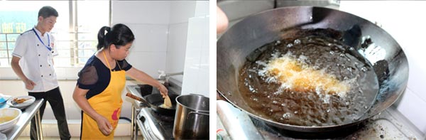 煌旗炸雞翅炒飯培訓(xùn)學(xué)員實(shí)操風(fēng)采
