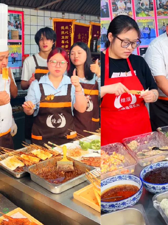 煌旗多種小吃制作場景